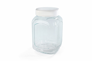 Słoik na produkty sypkie szklany "Krita" 0,72 L, śnieżnobiały